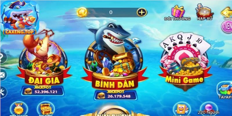 Những tựa game đang có mặt tại Caxeng